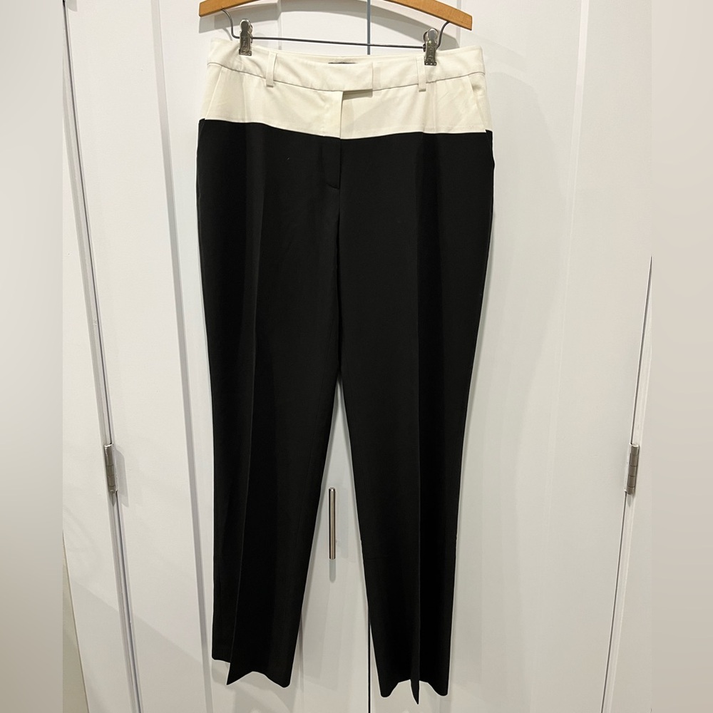 Black and white dress pants